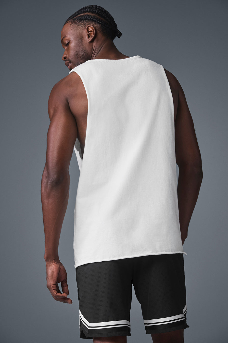 Alo Yoga Society Raw Edge Tank - White