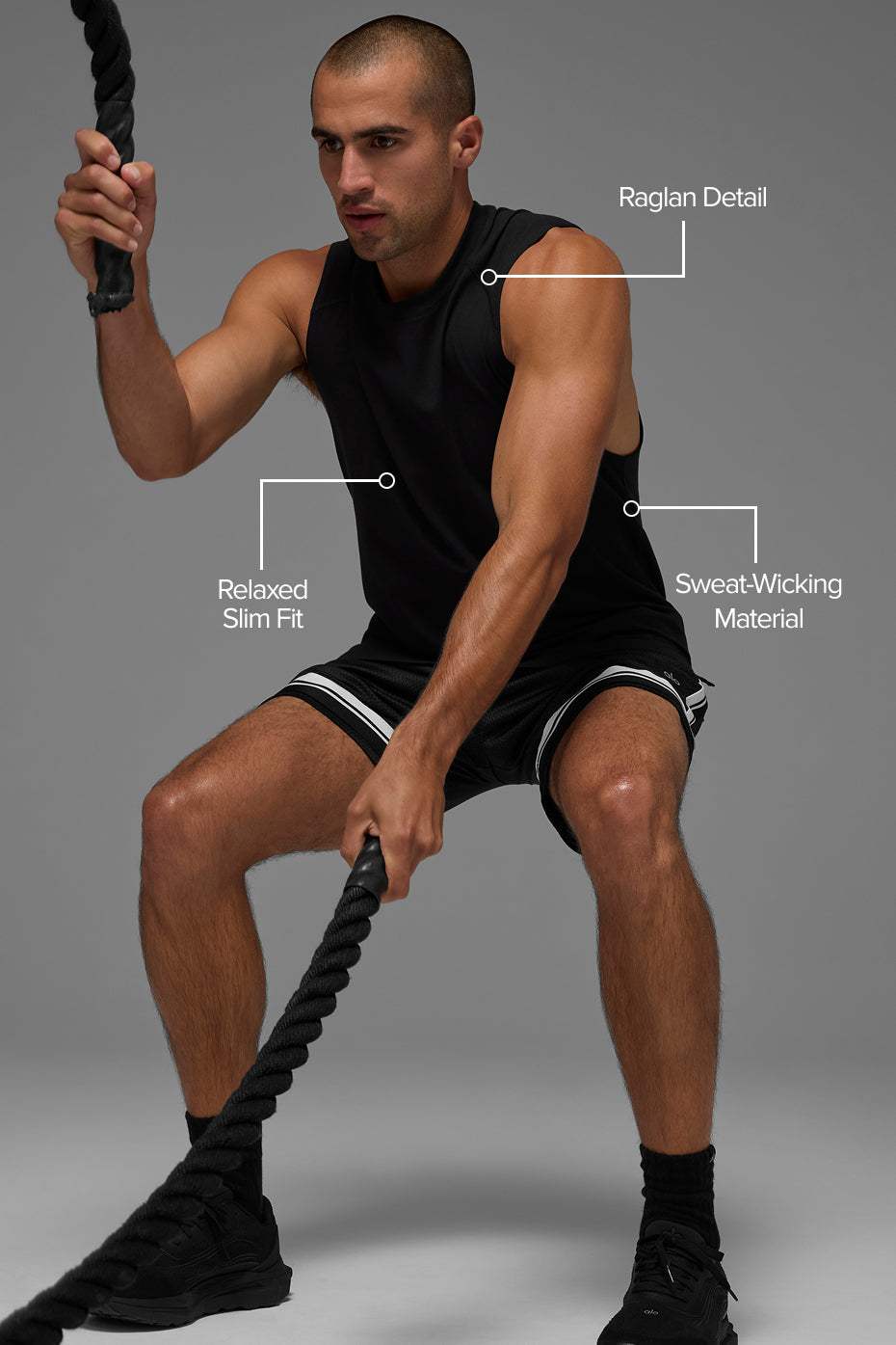Alo Yoga ALO Vapor Muscle Tank - Black