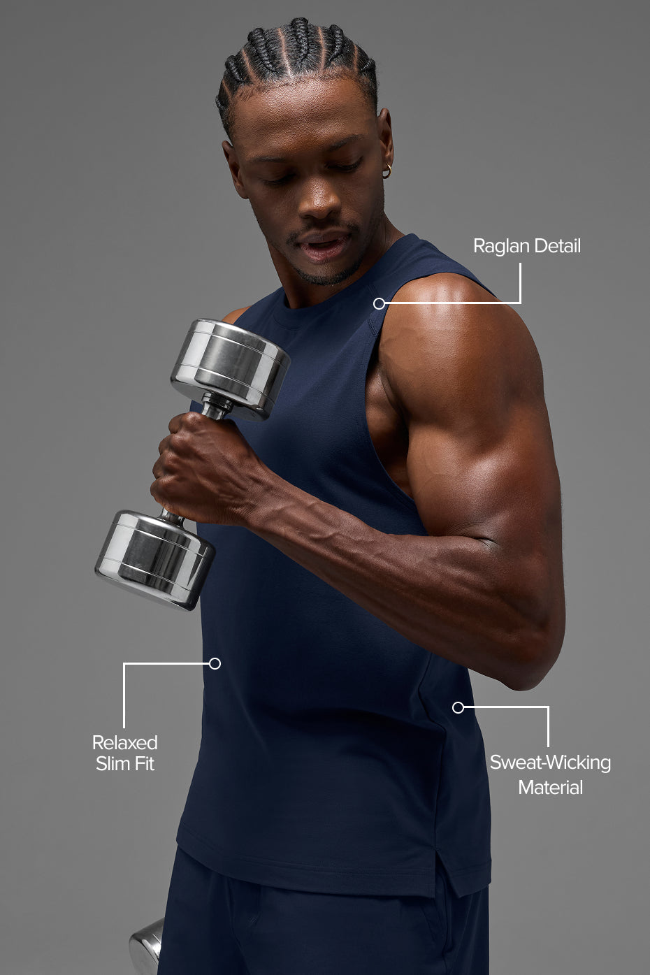 Alo Yoga ALO Vapor Muscle Tank - Navy