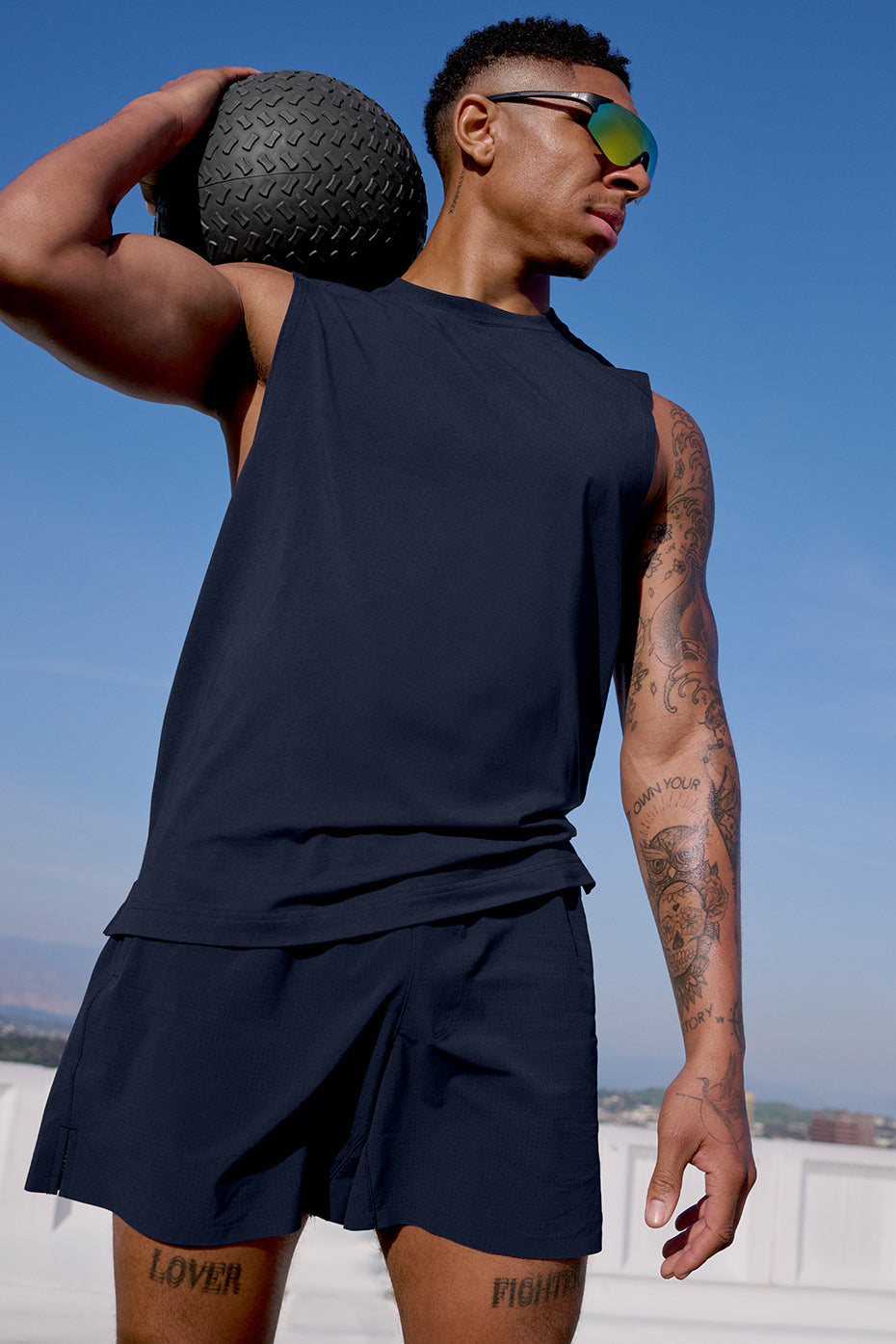 Alo Yoga ALO Vapor Muscle Tank - Navy