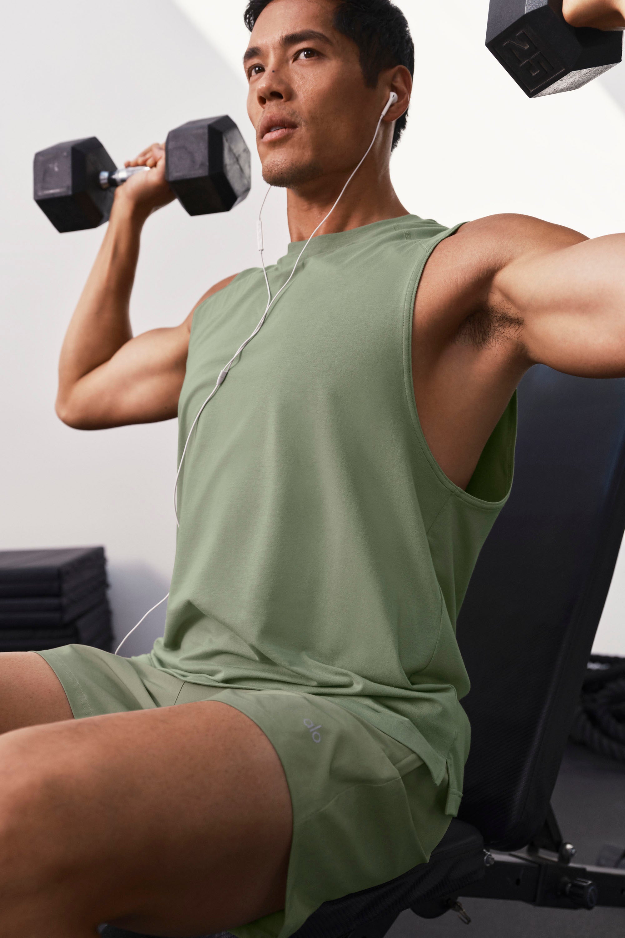 Alo Yoga ALO Vapor Muscle Tank - Dune Grass