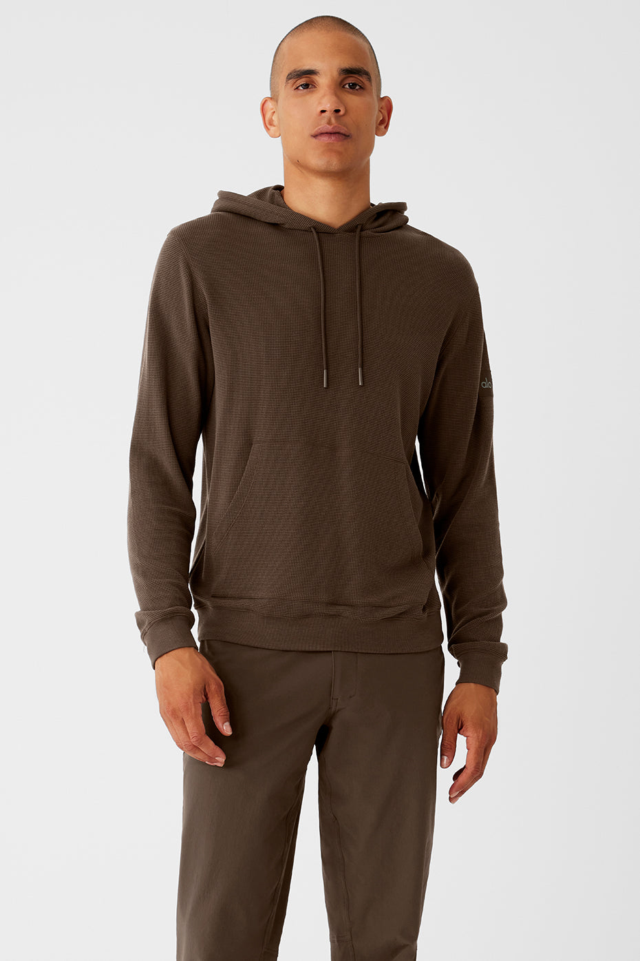 Alo Yoga Micro Waffle Fast Break Hoodie - Espresso