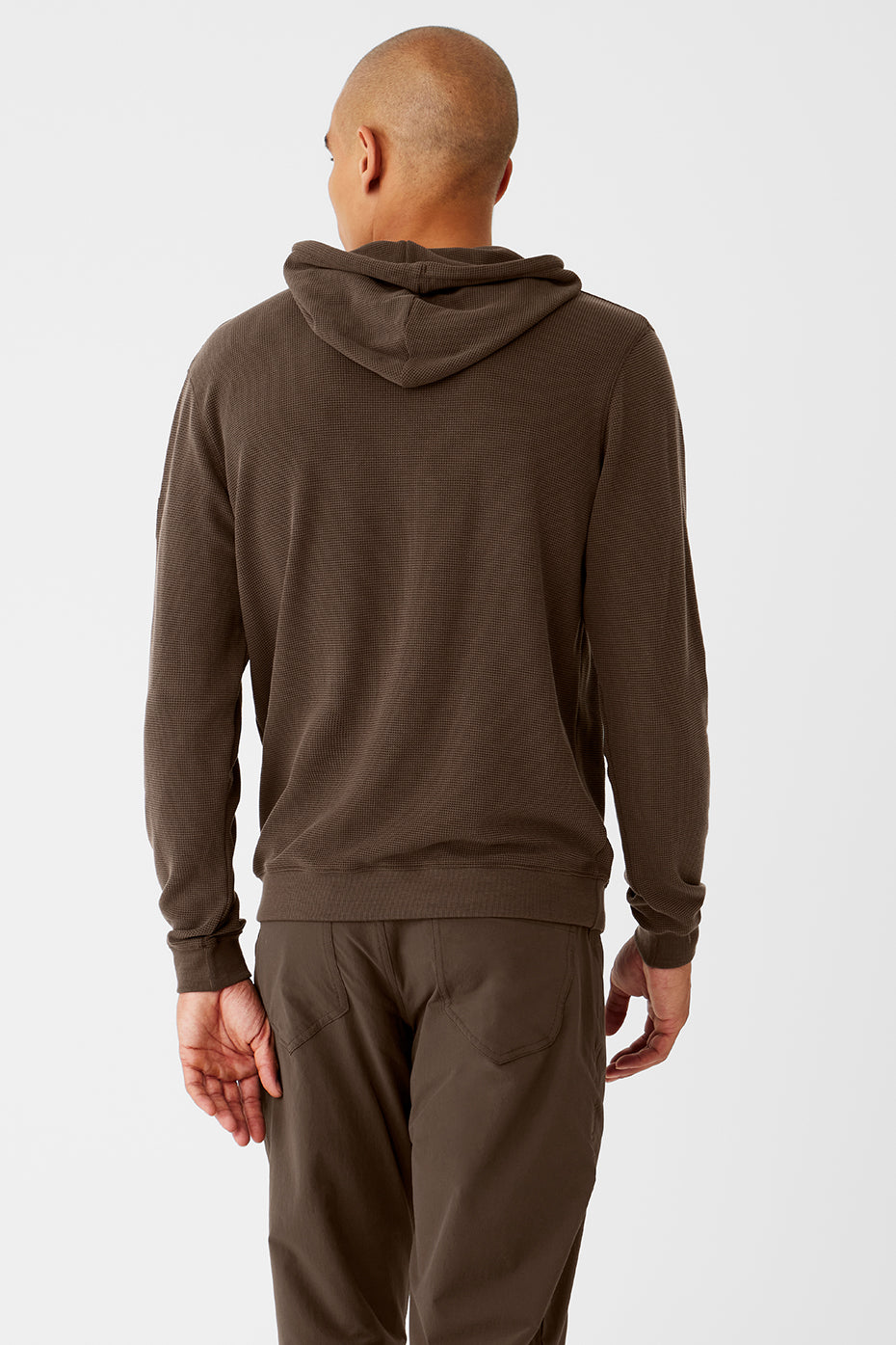 Alo Yoga Micro Waffle Fast Break Hoodie - Espresso