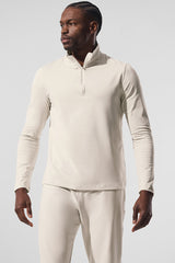 Alo Yoga Conquer 1/4 Zip Reform Long Sleeve - Bone