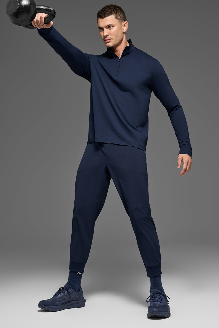 Alo Yoga Conquer 1/4 Zip Reform Long Sleeve - Navy