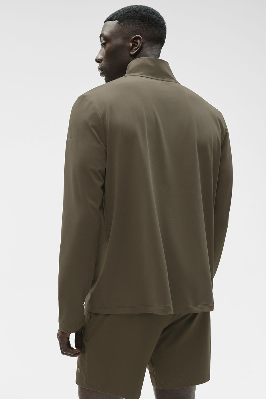 Alo Yoga Conquer 1/4 Zip Reform Long Sleeve - Olive Tree