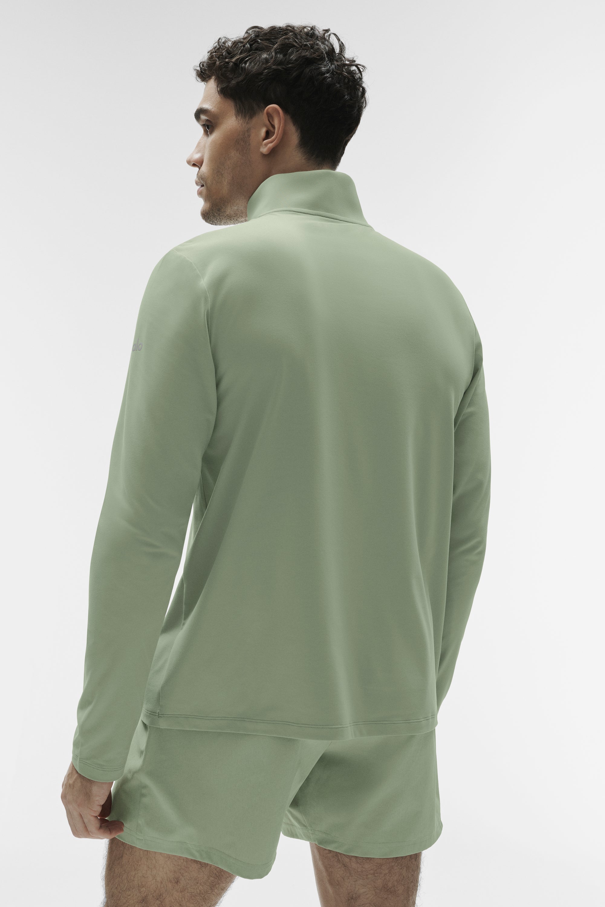 Alo Yoga Conquer 1/4 Zip Reform Long Sleeve - Dune Grass