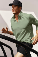 Alo Yoga Conquer 1/4 Zip Reform Long Sleeve - Dune Grass