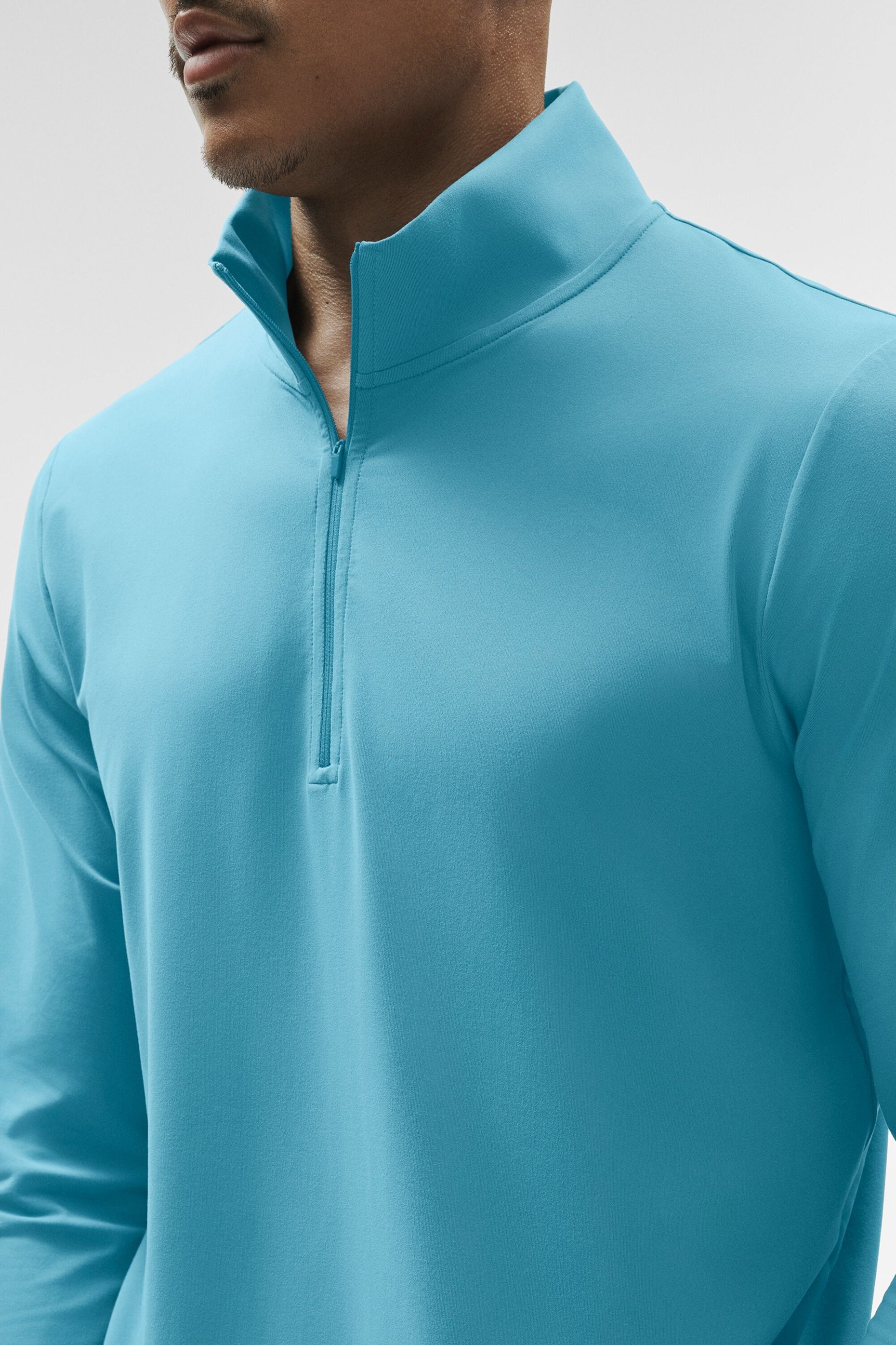 Alo Yoga Conquer 1/4 Zip Reform Long Sleeve - Blue Breeze