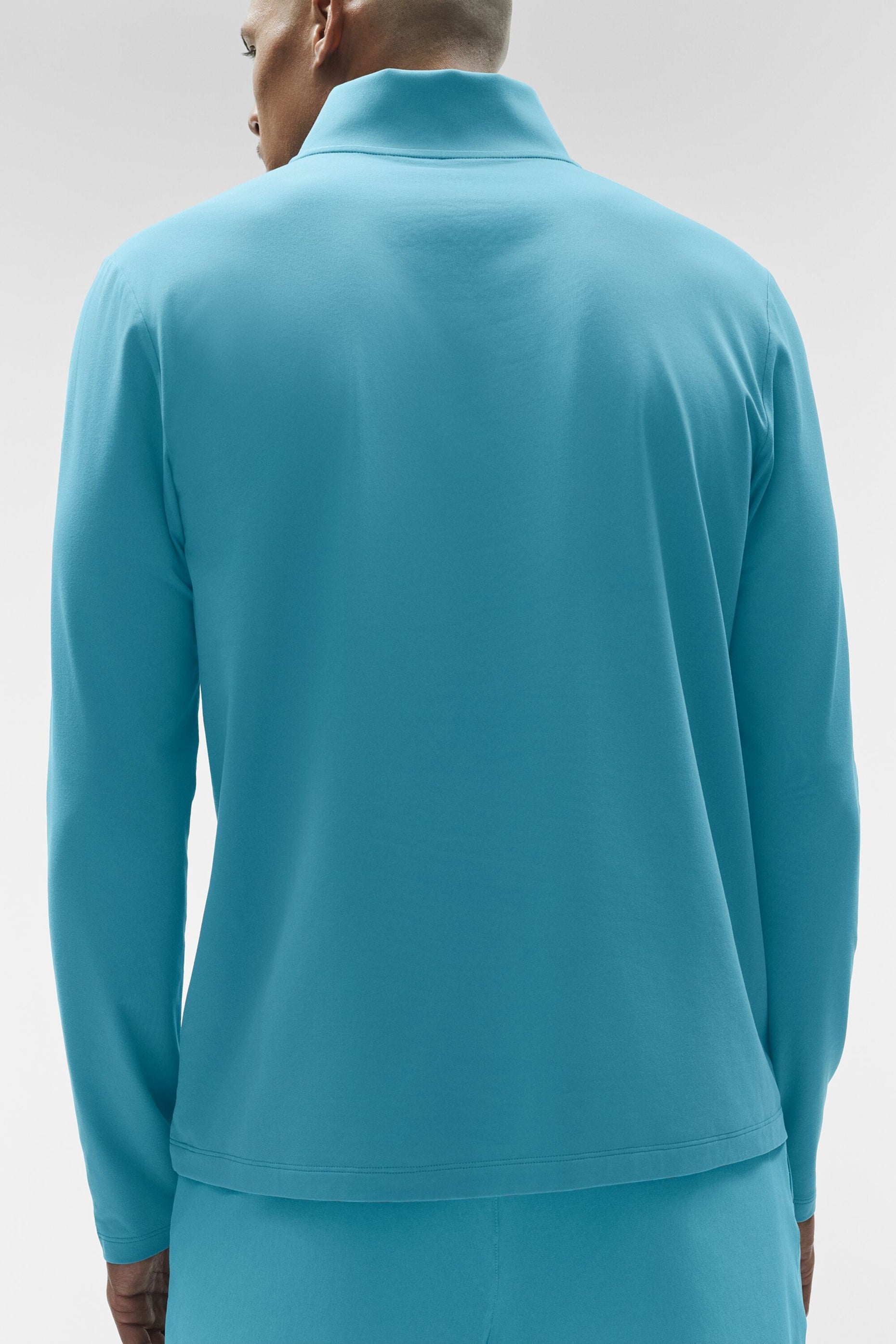 Alo Yoga Conquer 1/4 Zip Reform Long Sleeve - Blue Breeze