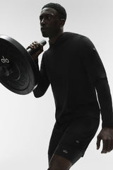 Alo Yoga Conquer Reform Long Sleeve With Hood - Black
