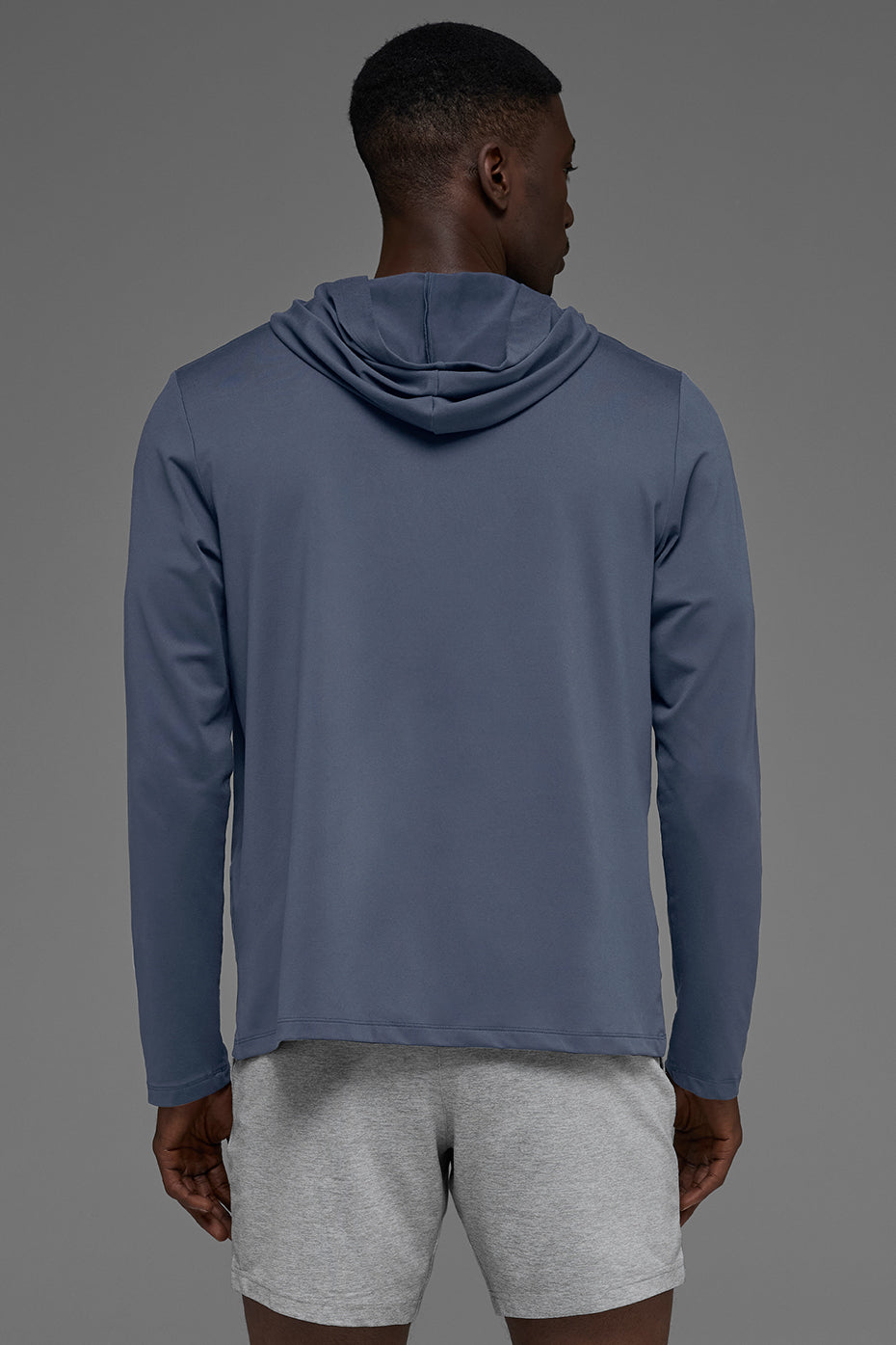 Alo Yoga Conquer Reform Long Sleeve With Hood - Bluestone