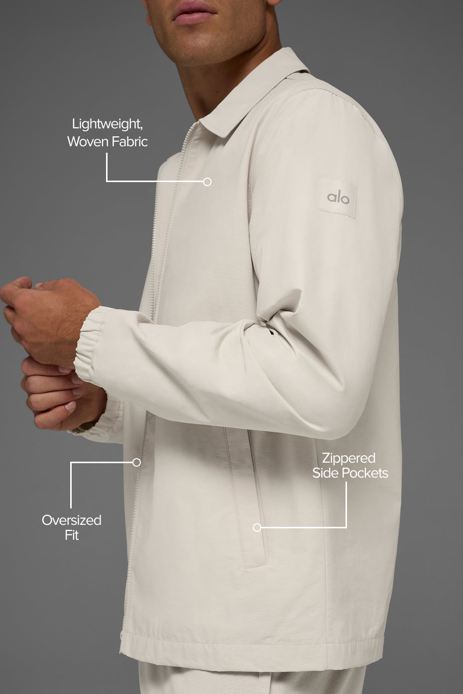 Alo Yoga Torrent Overshirt - Bone