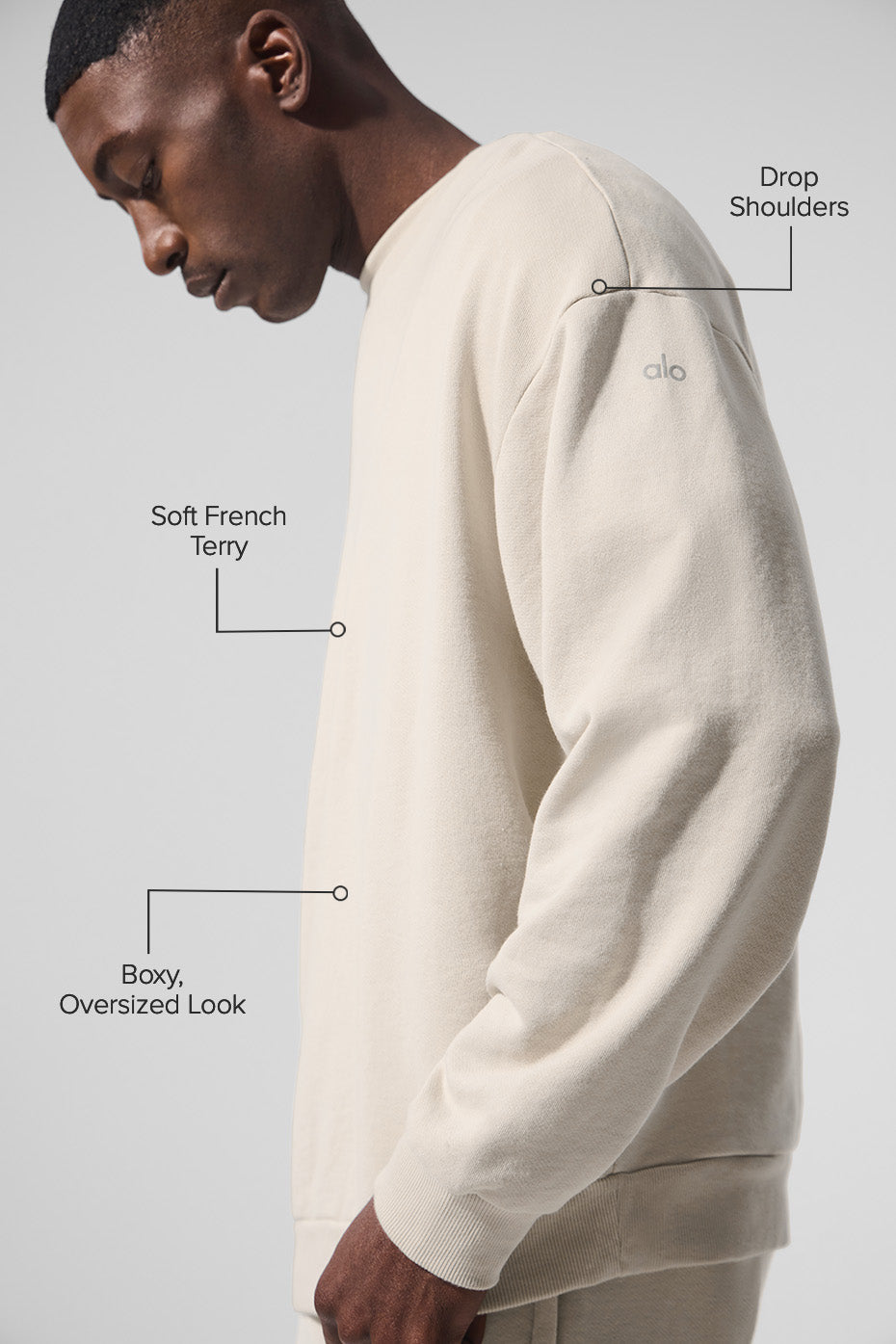 Alo Yoga Chill Crew Neck Pullover - Bone