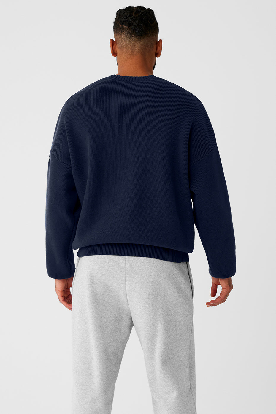 Alo Yoga Scholar Crew Neck Sweater - Navy