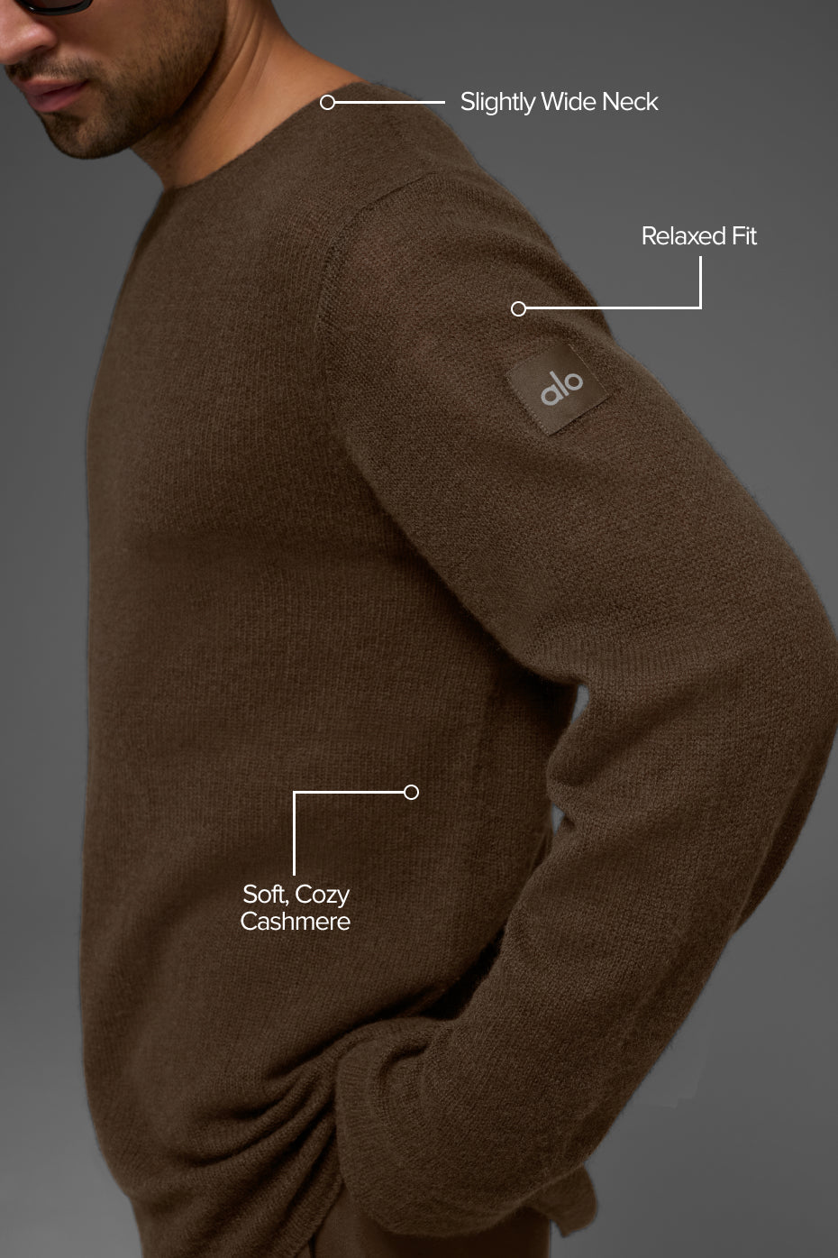 Alo Yoga Cashmere Reform Long Sleeve - Espresso