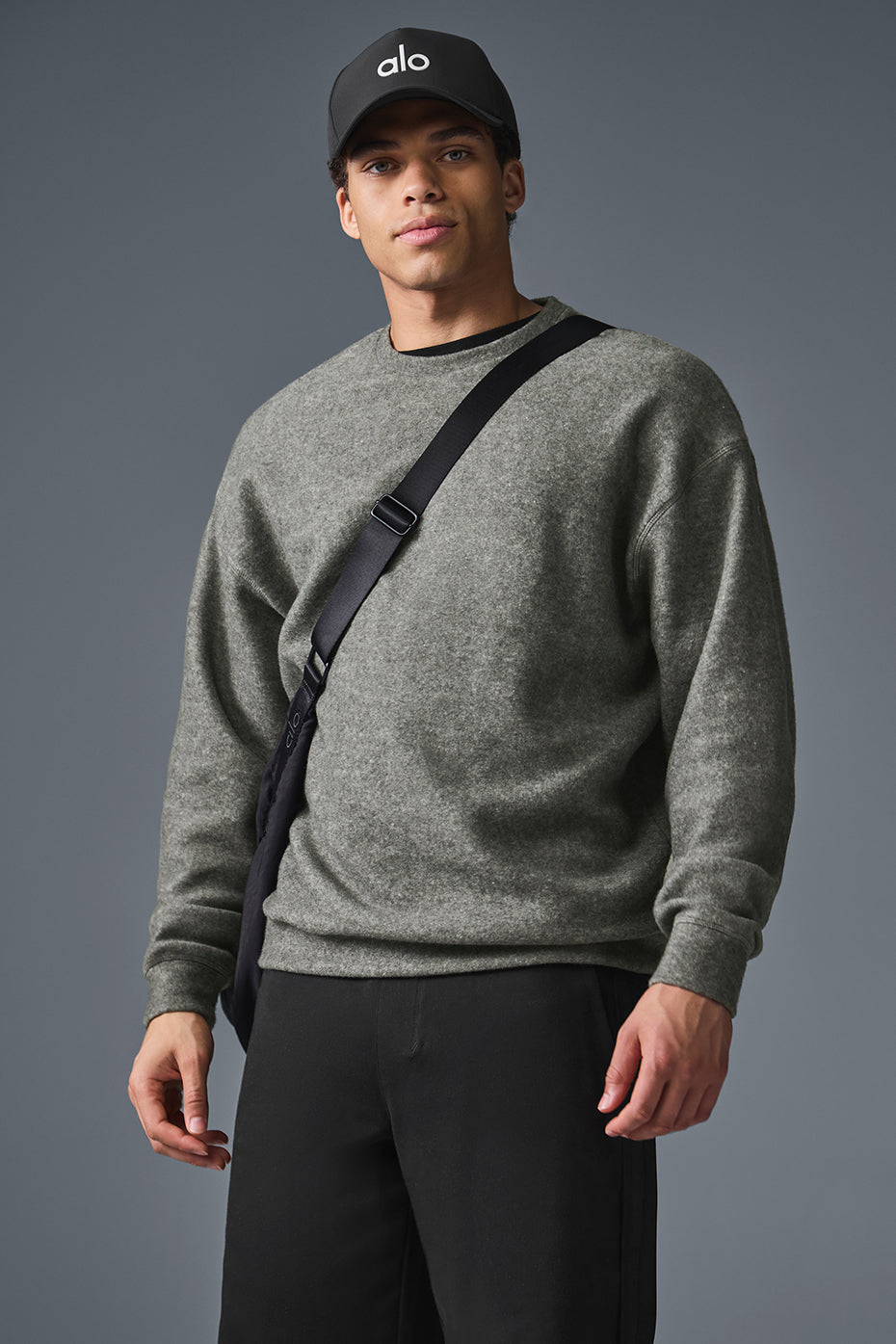 Alo Yoga Triumph Restore Crew Neck Sweatshirt - Grey Triblend