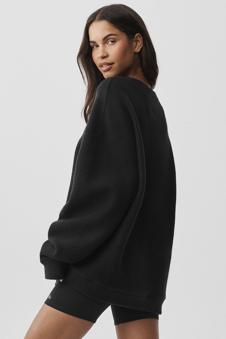 Alo Yoga Triumph Restore Crew Neck Sweatshirt - Black