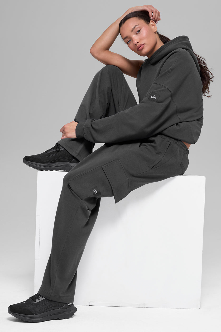 Alo Yoga Double Take Hoodie - Anthracite