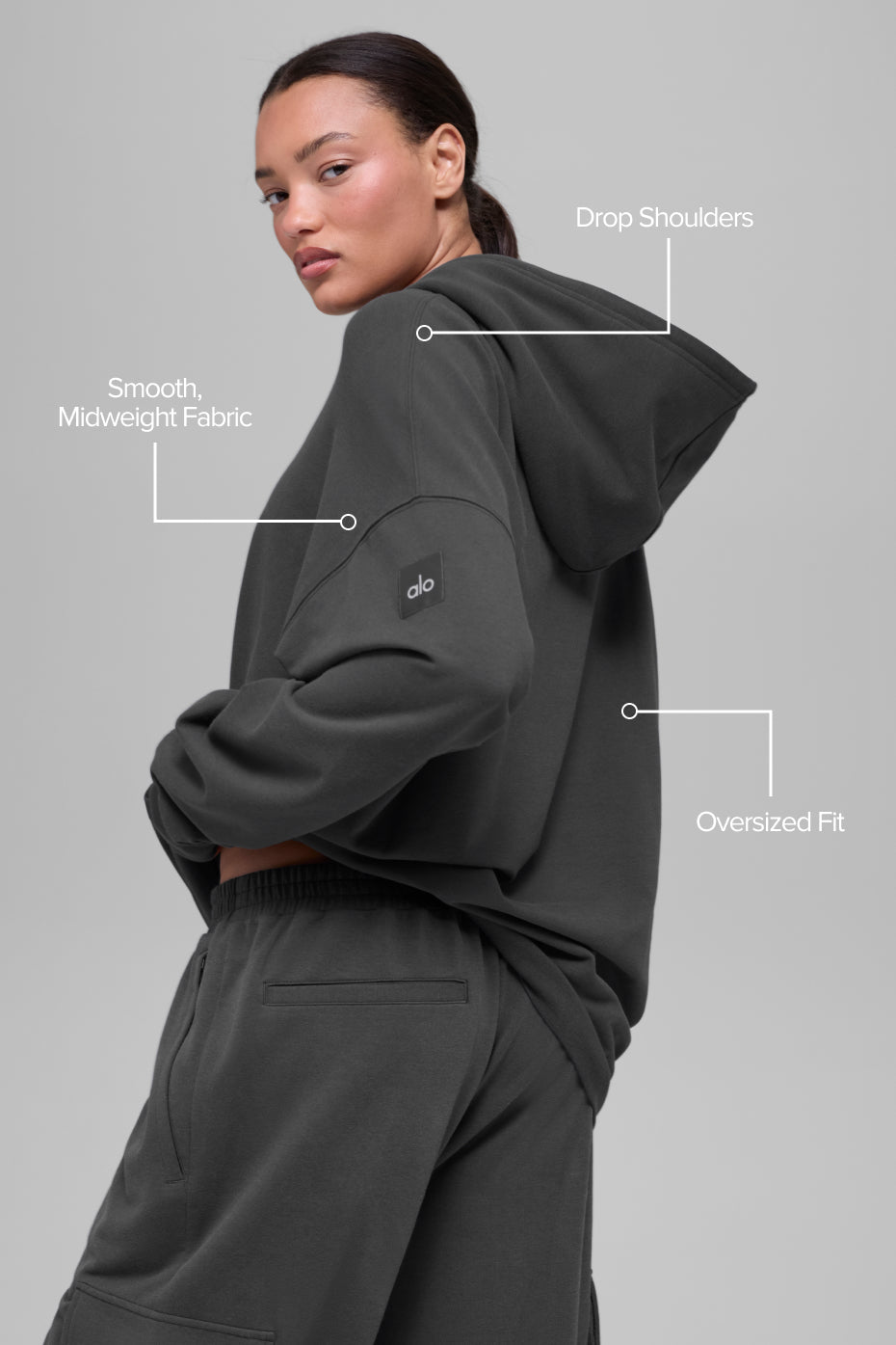 Alo Yoga Double Take Hoodie - Anthracite