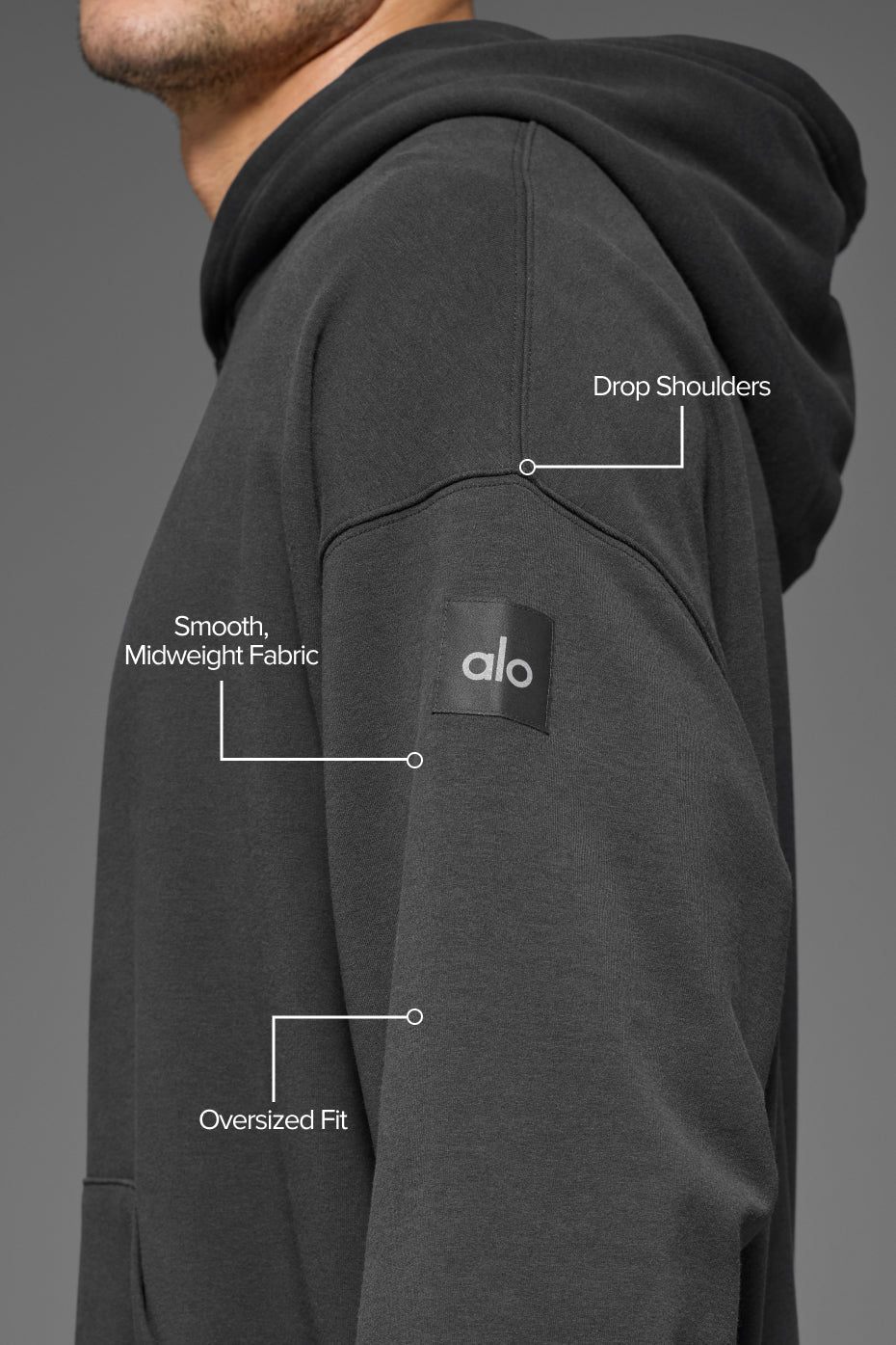 Alo Yoga Double Take Hoodie - Anthracite