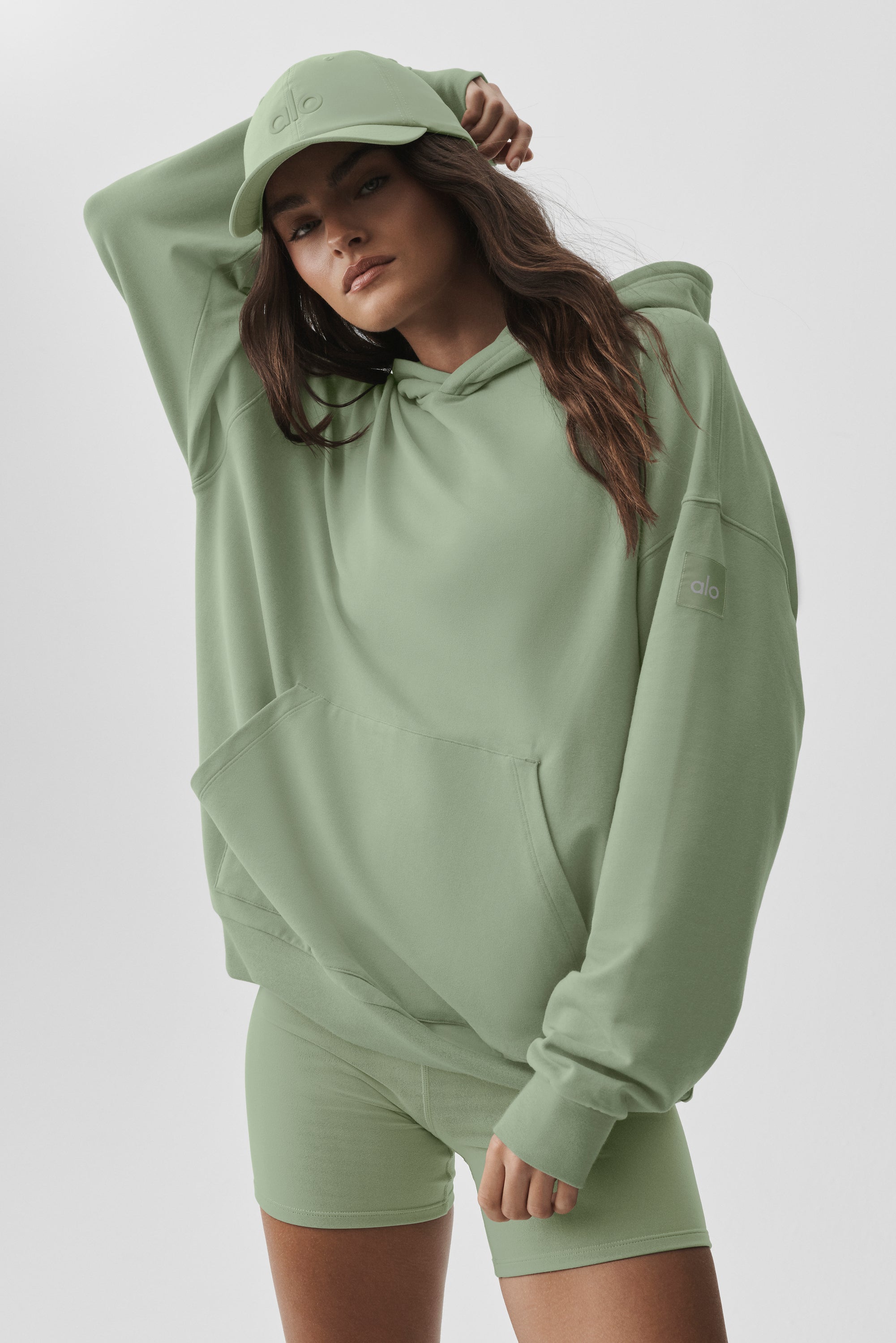 Alo Yoga Double Take Hoodie - Dune Grass