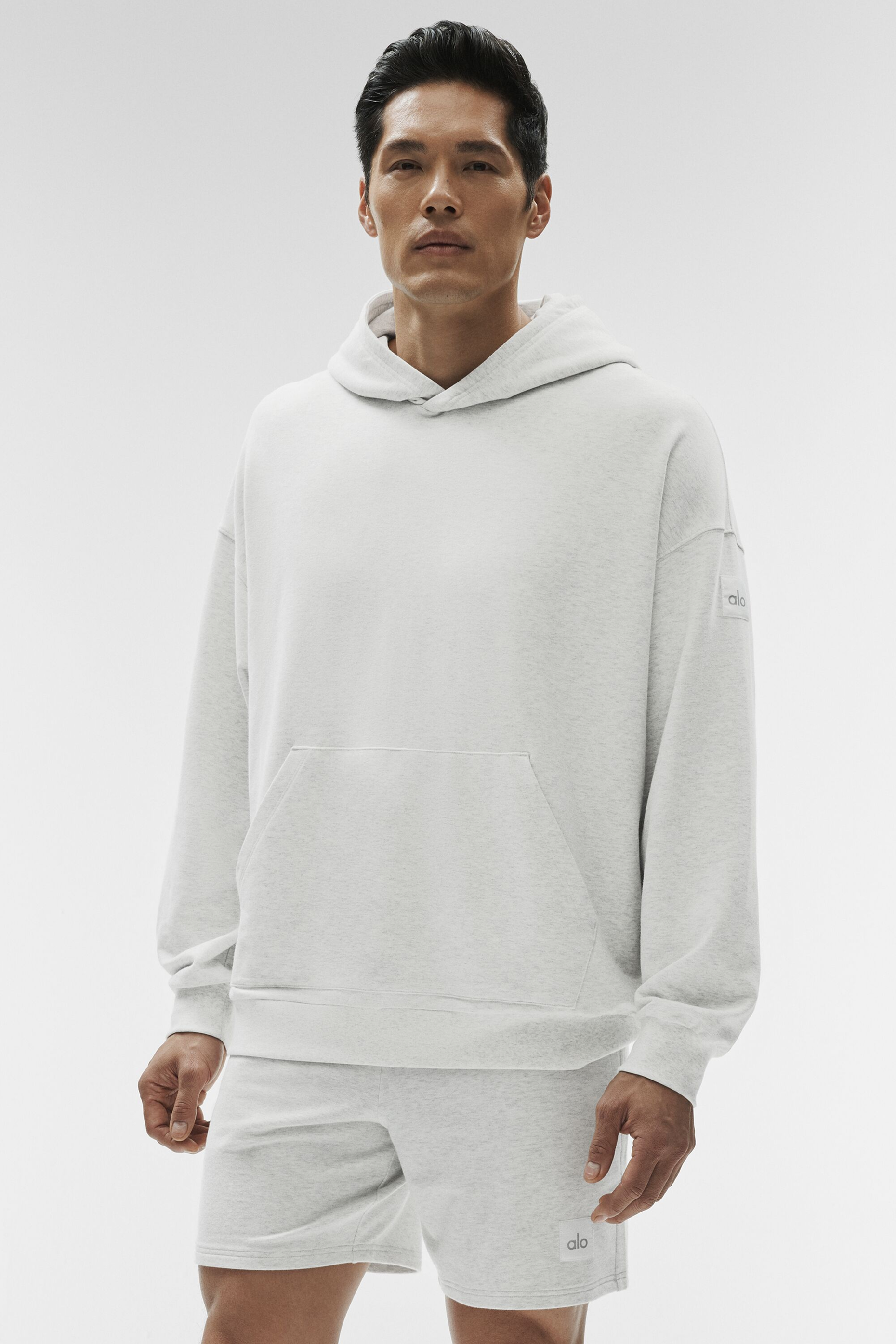 Alo Yoga Double Take Hoodie - White Heather