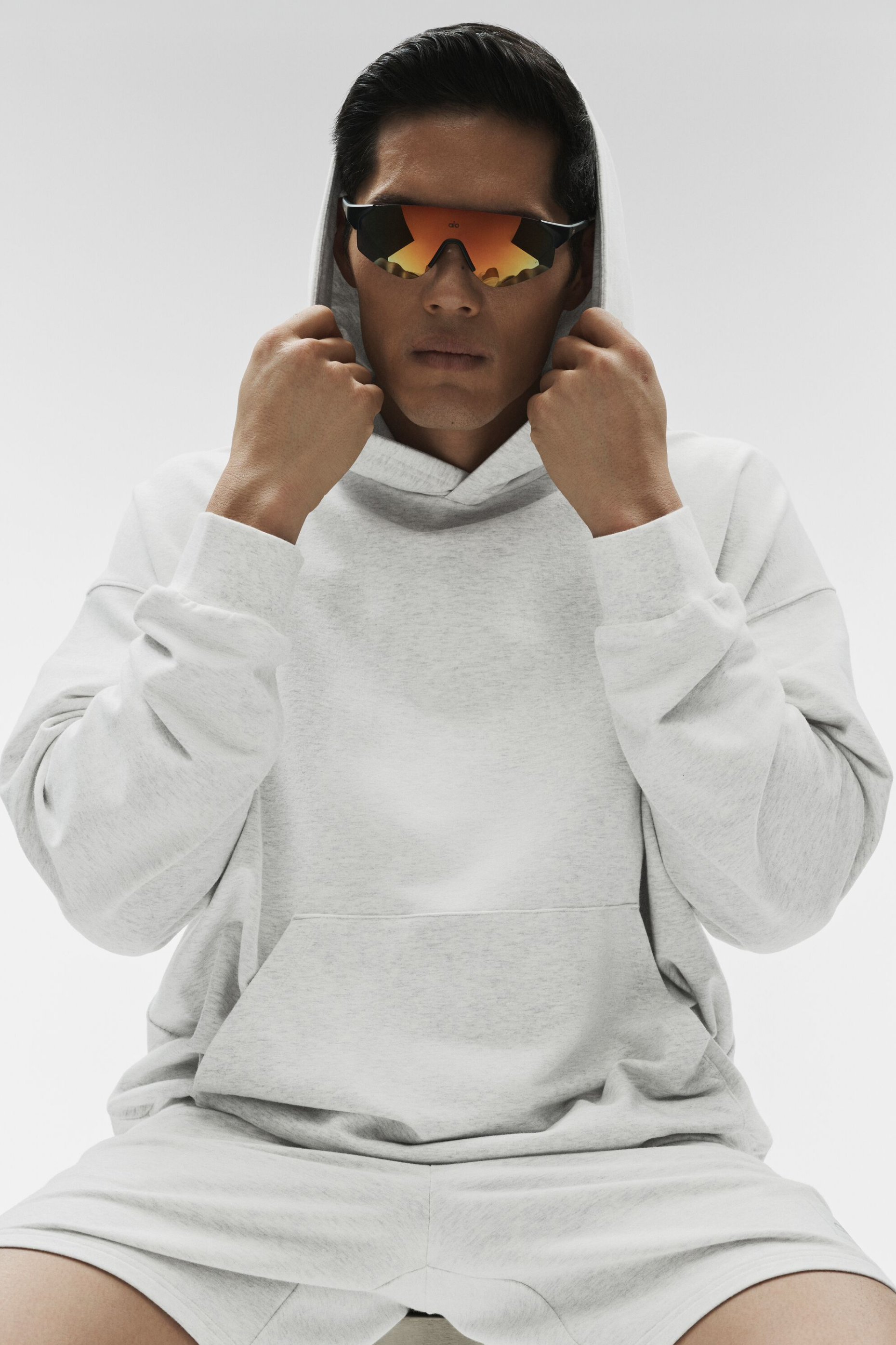 Alo Yoga Double Take Hoodie - White Heather