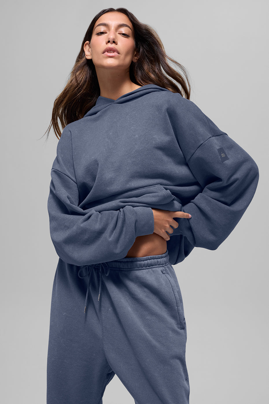 Alo Yoga Chill Vintage Wash Hoodie - Bluestone Wash