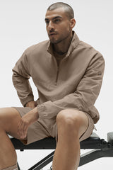 Alo Yoga Light Weight Takeaway Track Pullover - Gravel