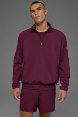 Alo Yoga Light Weight Takeaway Track Pullover - Burgundy