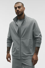 Alo Yoga Conquer Max Mock-Neck Full-Zip - Monument