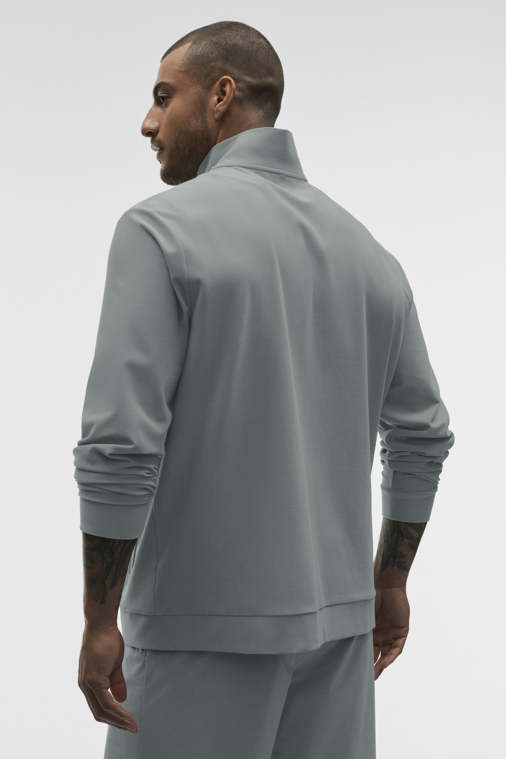 Alo Yoga Conquer Max Mock-Neck Full-Zip - Monument