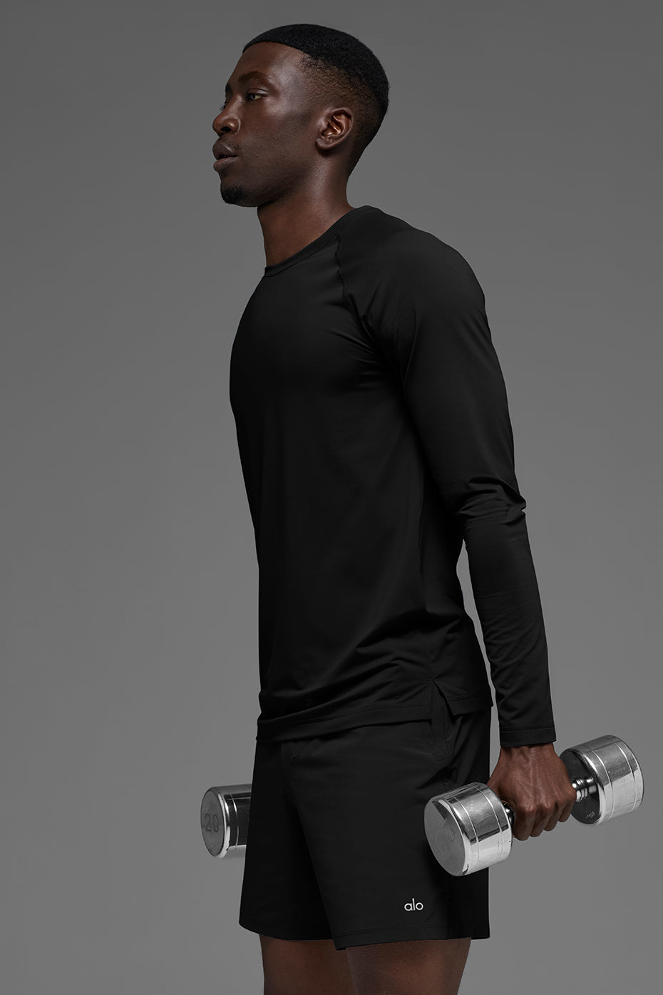 Alo Yoga Idol Crewneck Long Sleeve - Black