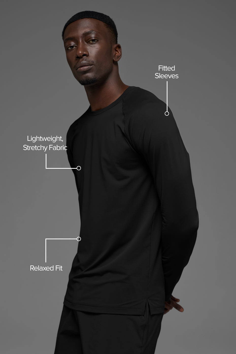 Alo Yoga Idol Crewneck Long Sleeve - Black