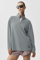 Alo Yoga Double Take Long Sleeve 1/4 Zip - Monument
