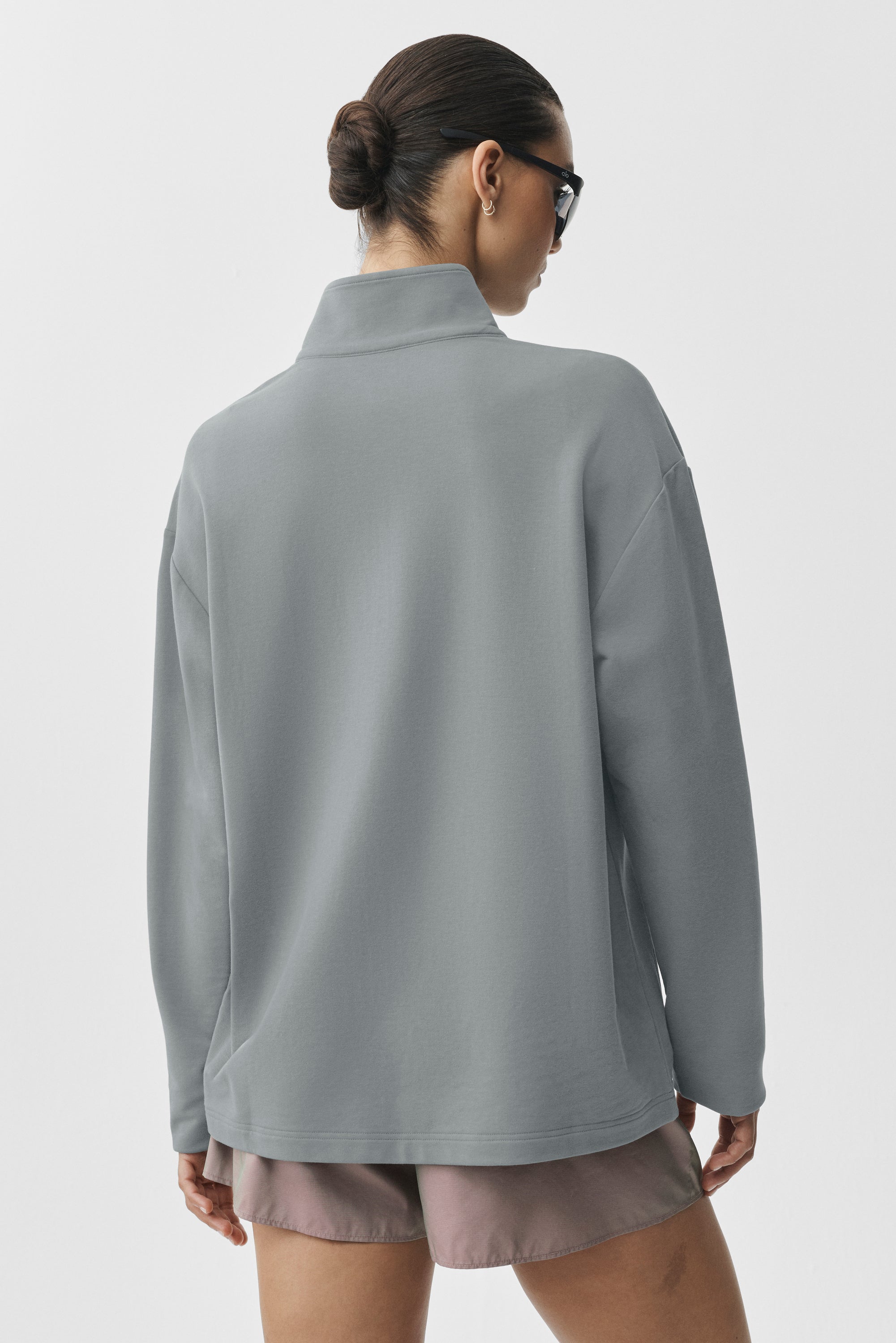 Alo Yoga Double Take Long Sleeve 1/4 Zip - Monument