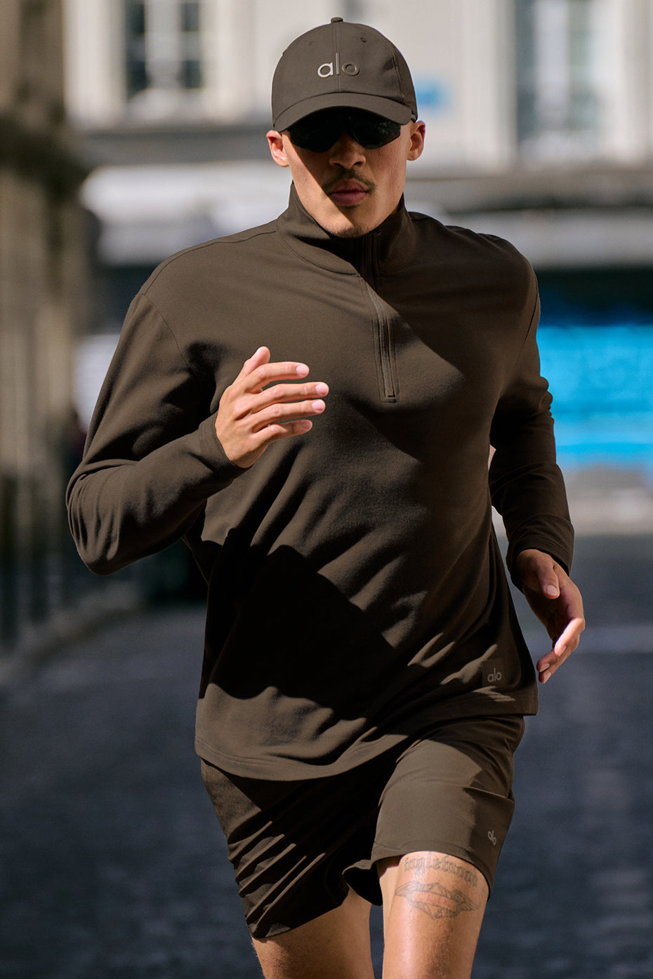 Alo Yoga Double Take Long Sleeve 1/4 Zip - Espresso