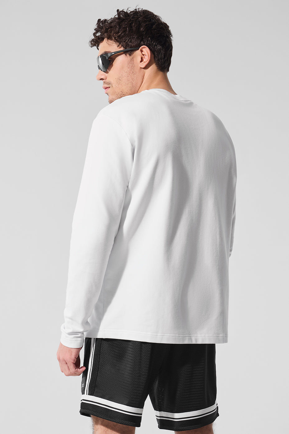 Alo Yoga Double Take Long Sleeve Crew - White