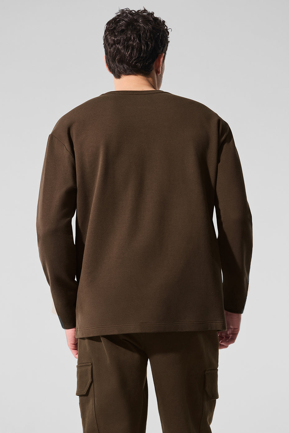 Alo Yoga Double Take Long Sleeve Crew - Espresso
