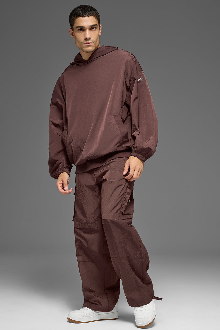 Alo Yoga Axis Hooded Pullover - Brownstone