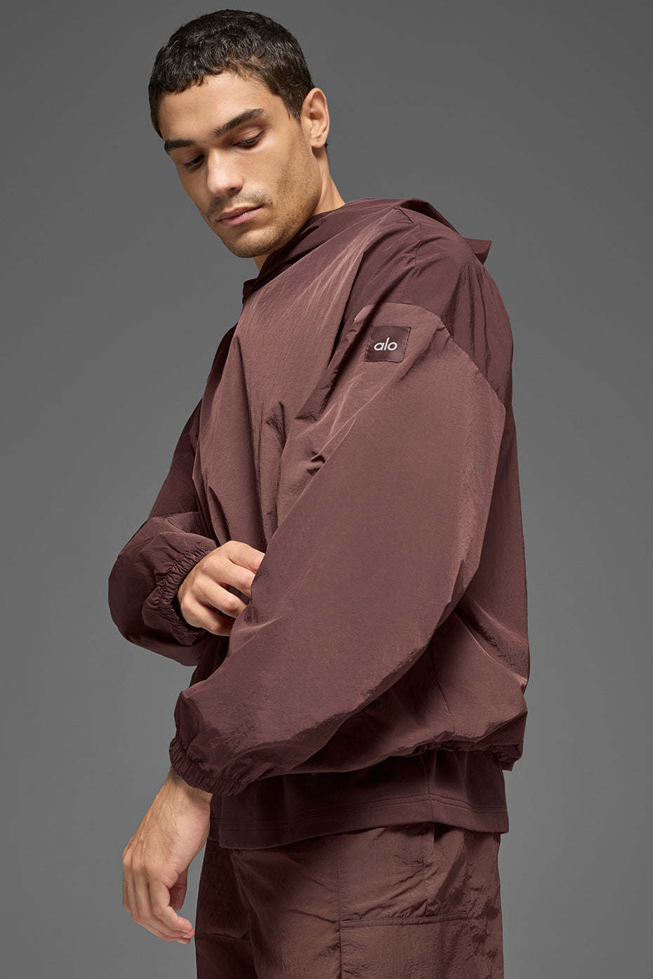 Alo Yoga Axis Hooded Pullover - Brownstone