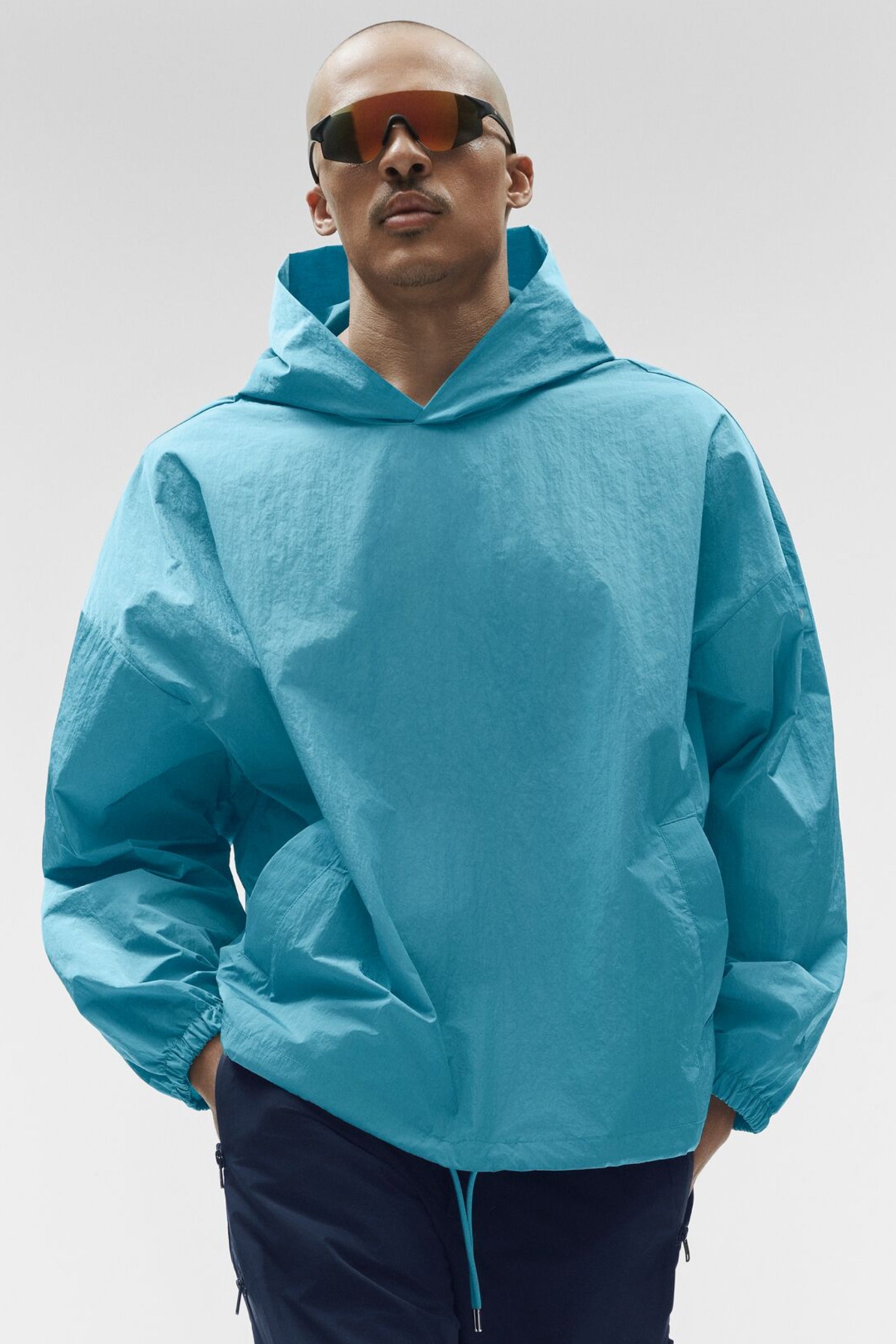 Alo Yoga Axis Hooded Pullover - Blue Breeze