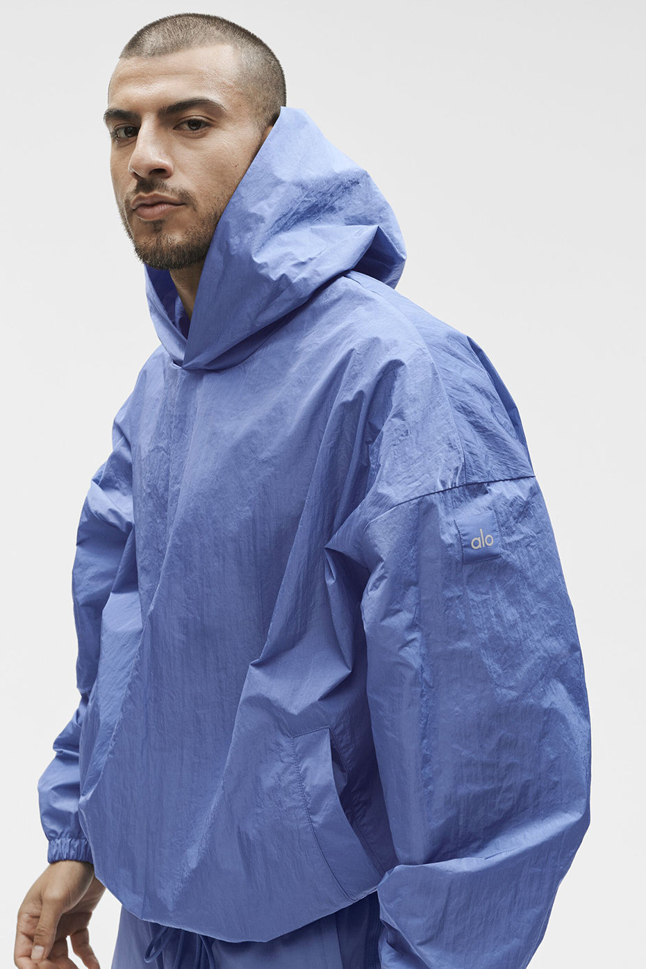Alo Yoga Axis Hooded Pullover - Provence Blue