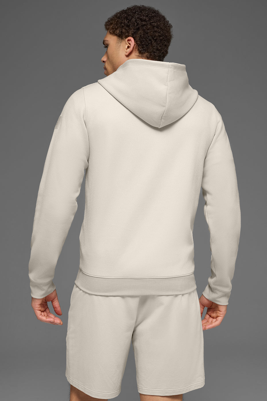 Alo Yoga Waffle Lounge Hoodie - Bone