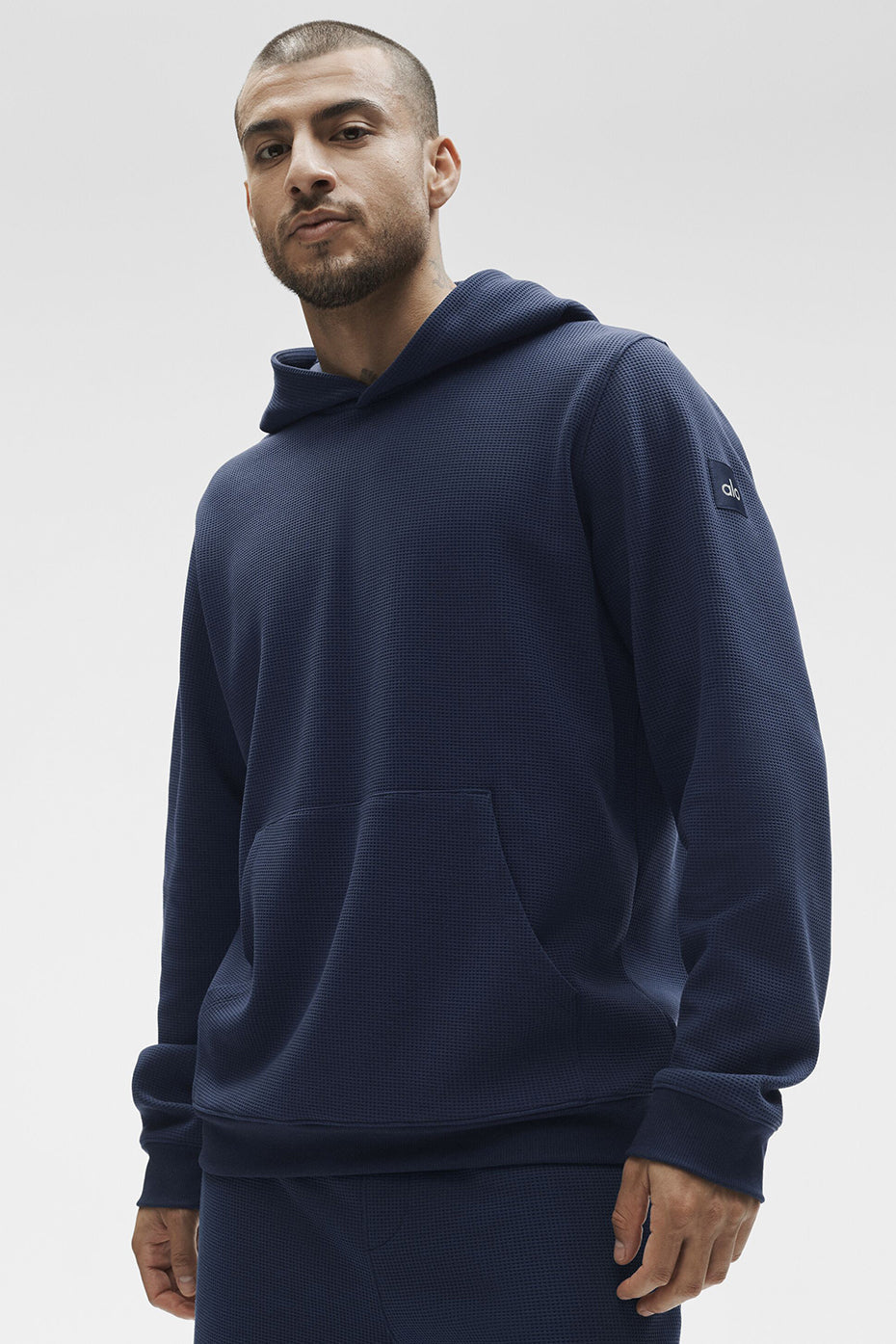 Alo Yoga Waffle Lounge Hoodie - Navy
