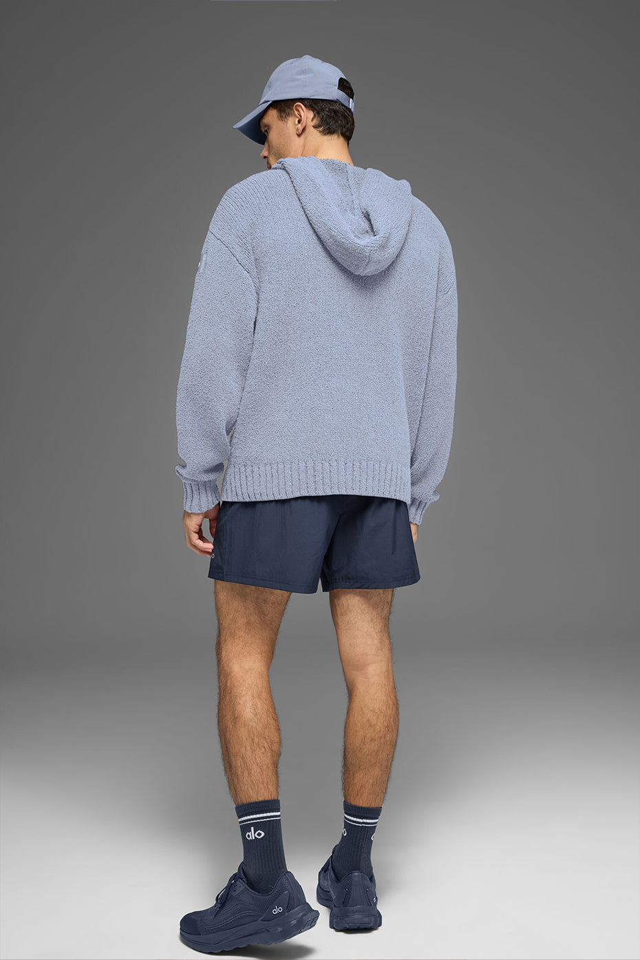 Alo Yoga Textured Knit Hoodie - Winter Frost