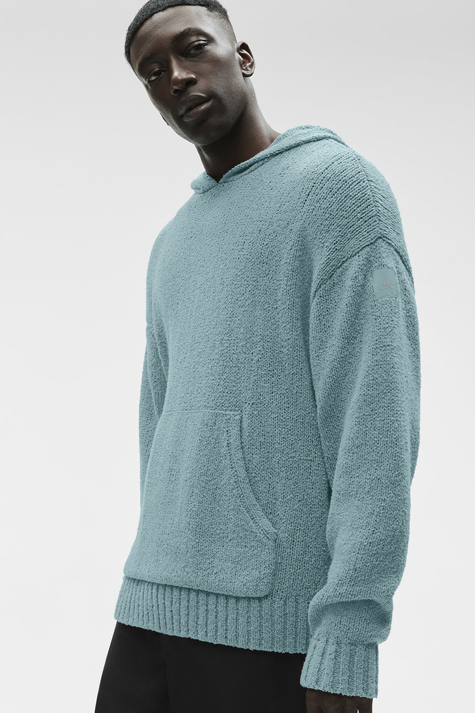 Alo Yoga Textured Knit Hoodie - Desert Sage