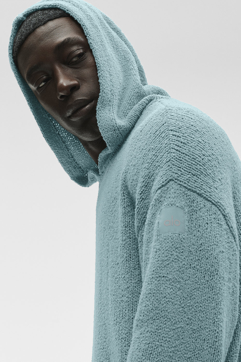 Alo Yoga Textured Knit Hoodie - Desert Sage