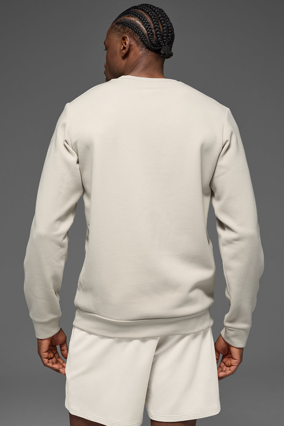 Alo Yoga Waffle Lounge Long Sleeve Crew - Bone